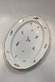 Meissen Porcelæn Ovalt Fad, Stort med Blomster Design