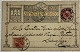 Christian IX 10 øre red, 2 stamps. Arrival postmark SHANGHAI DEUTSCHE POST 19.12.05.