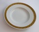 Royal Copenhagen. Vifte med guld. Dyb desserttallerken. Diameter 22 cm. Model 11515.  (1 sortering )