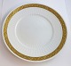 Royal Copenhagen. Vifte med guld. Middagstallerken. Model 11519. Diameter 25,5 cm. (1 sortering)