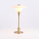 Poul Henningsen PH 2/1 Bordlampe i Messing med Pale Rose Skærme for Louis Poulsen