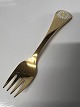 Georg Jensen Års gaffel 1987, Hvid okseøje, sterlingsølv.Længde 14,8 cm.