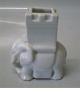 Celadon Dansk Stentøj 
B&G 2128 hvid Elefant med Howdah 9 x 8 cm