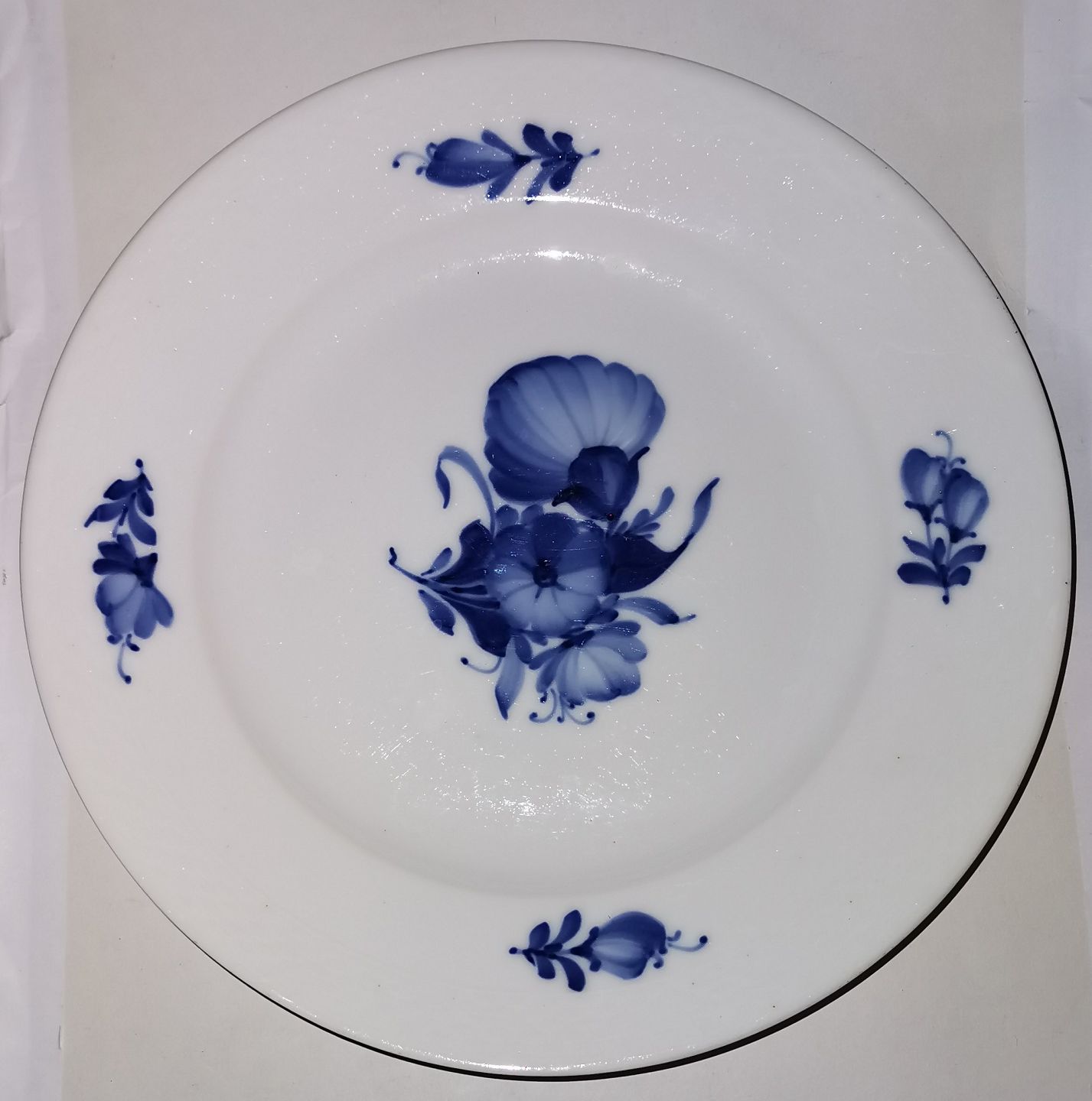 Blue Flowers Dinner Plate by Royal Copenhagen