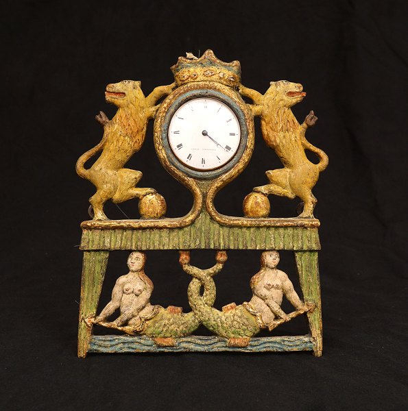 Wall mounted pocketwatch stand. Denmark circa 1750. H: 22cm. W: 18cm