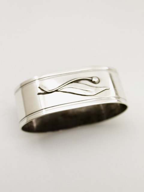 830 sølv art deco serviet ring solgt