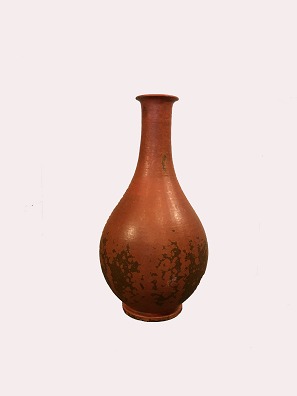 Stor vase, Kähler
Kähler
Lertøj, orange uranglasur m. mørkt farvespil, 1930´errne
Højde 56 cm
Pæn stand
Herman H. C. Kähler
