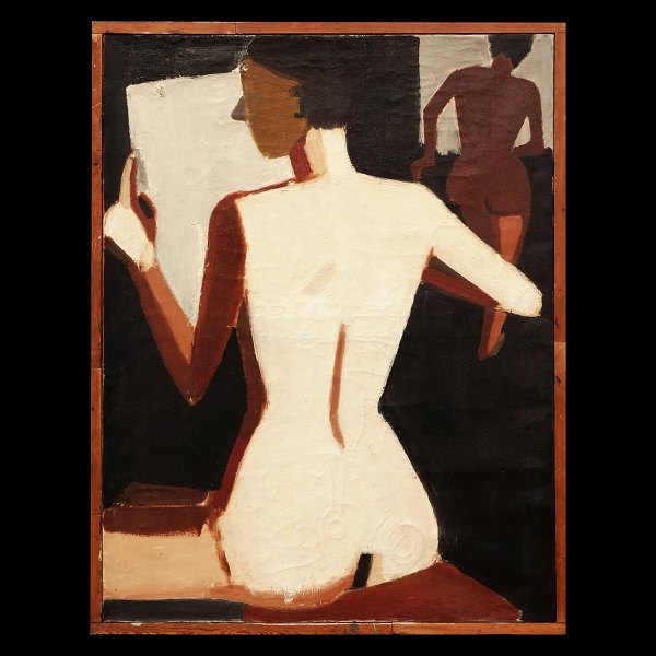 Egon Mathiesen, 1907-76, oil on canvas. Signed and dated "Jan-febr 1936". Visible size: 113x87cm. With frame: 118x92cm