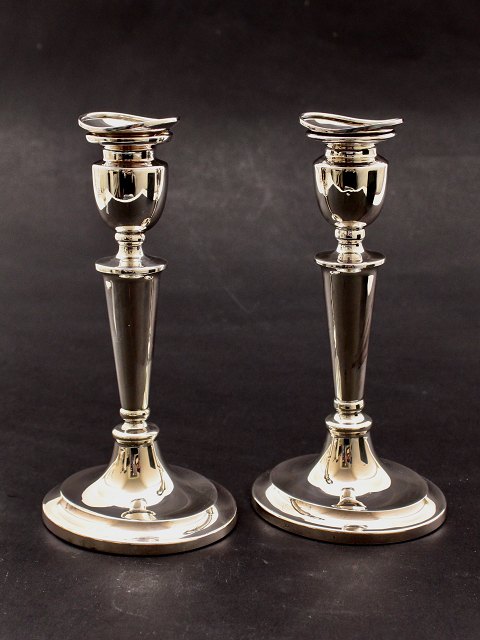 Sterling silver candlesticks on oval base