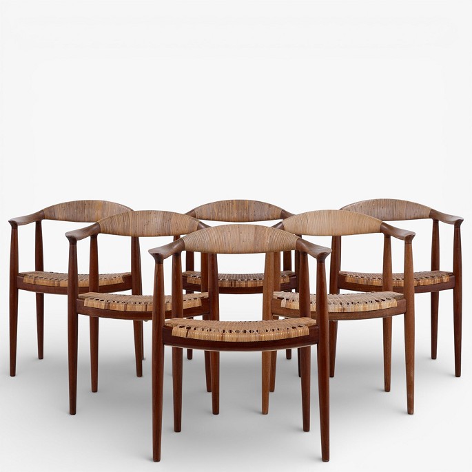 Hans J. Wegner / Johannes Hansen.JH 501 - Set of 6 
