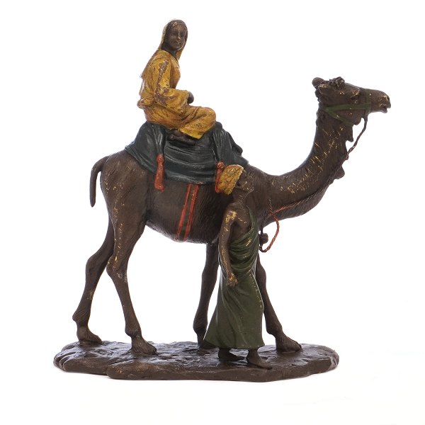 Stor Wienerbronze figurgruppe fra Franz Bergman værksted. Stemplet. H: 15cm. L: 15cm